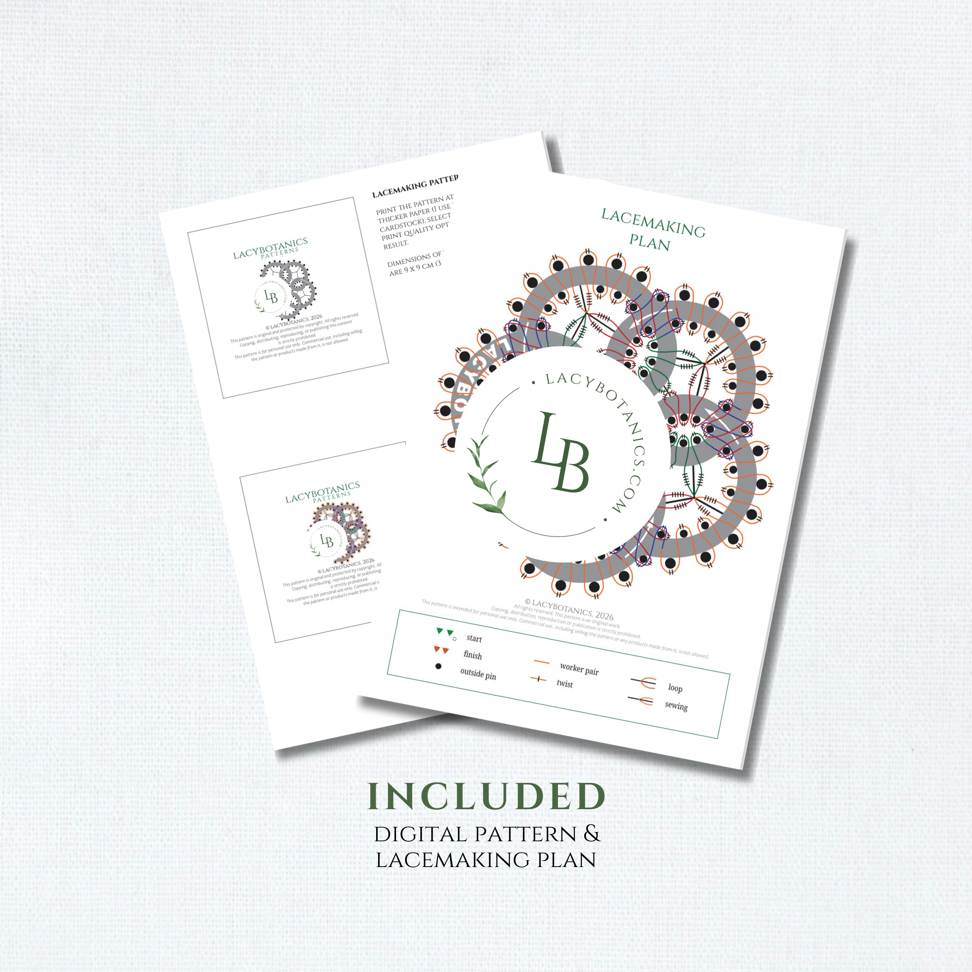 Forget-me-not Ring • Introduction to Bobbin Lace • Level 5 • Digital Download + Video Tutorial