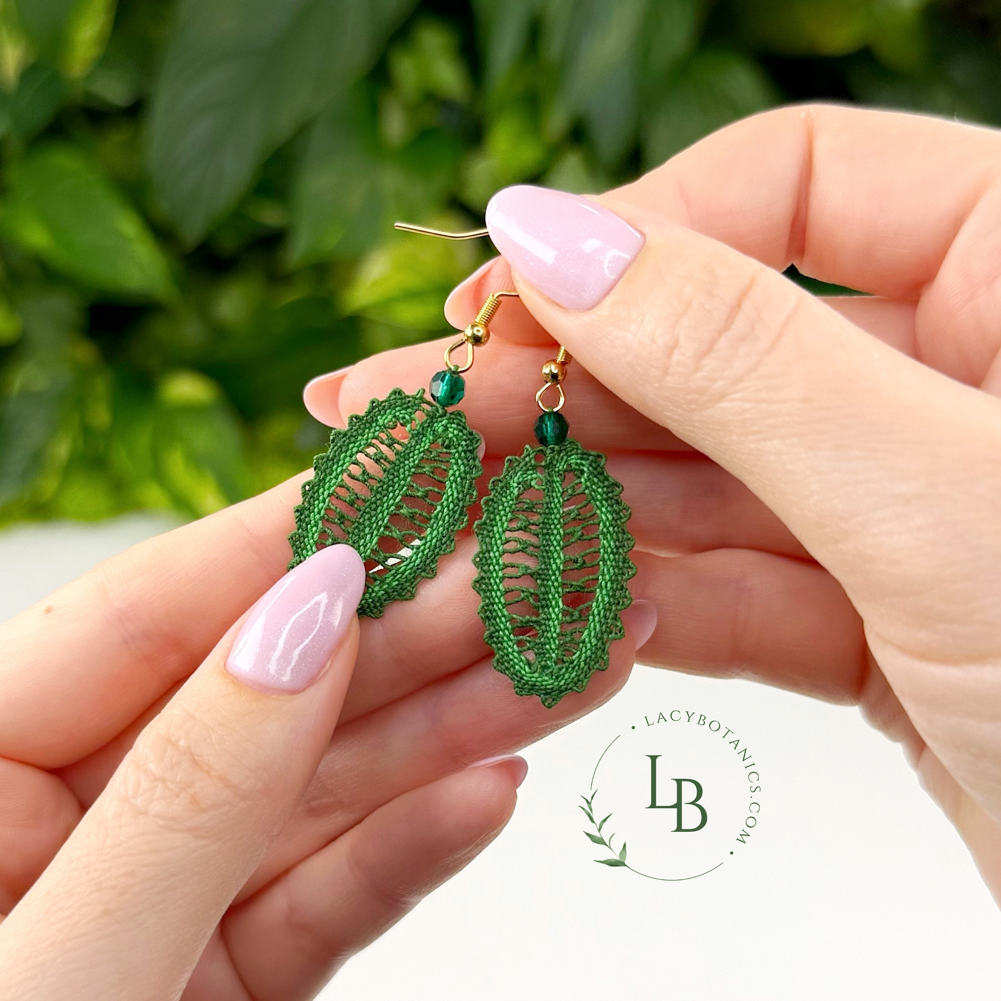 Leaf Earrings • Introduction to Bobbin Lace • Level 4 • Digital Download + Video Tutorial