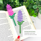 Hyacinth / Lavender Bookmark • Bobbin Lace PDF Pattern • Digital Download + Video Tutorial