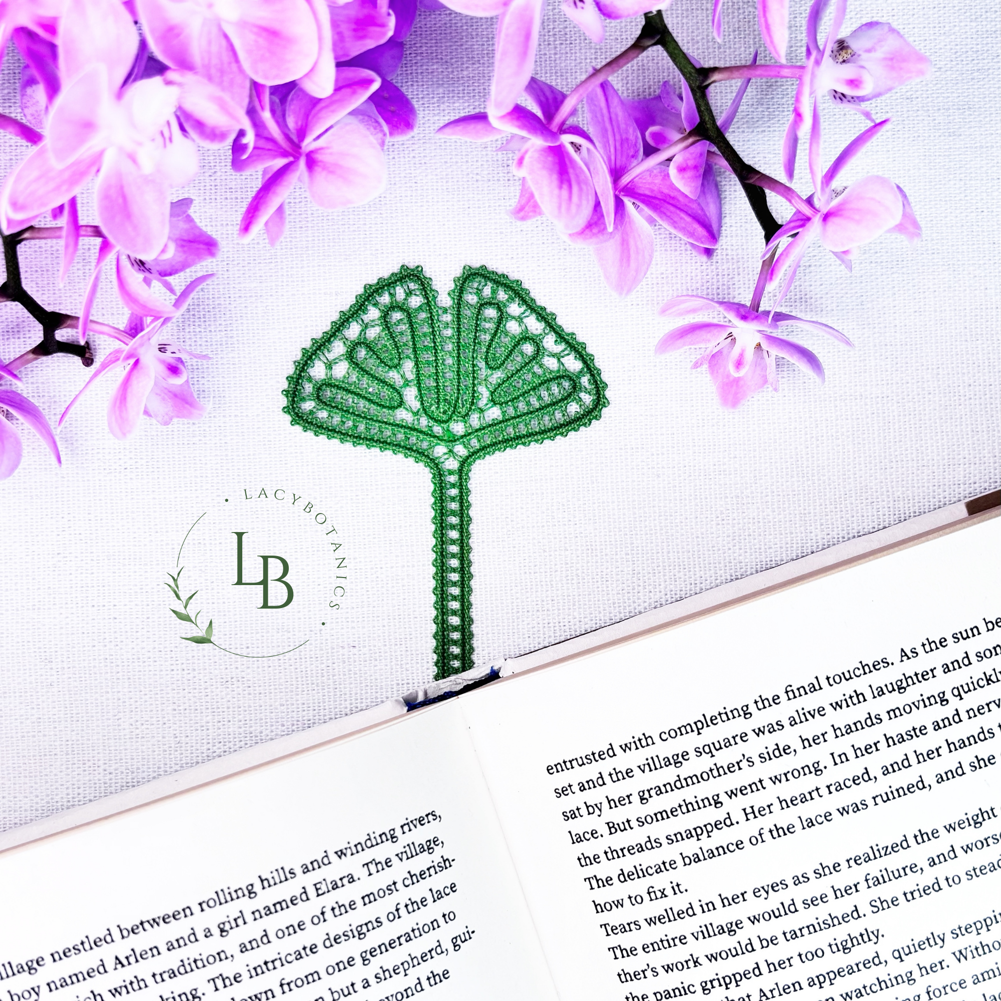 Ginkgo Bookmark • Bobbin Lace PDF Pattern • Digital Download + Video Tutorial