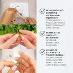 Uvod v klekljanje • Skrajšan 3-stopenjski tečaj za začetnike • Zapestnica in mavrični obesek • Digitalni PDF