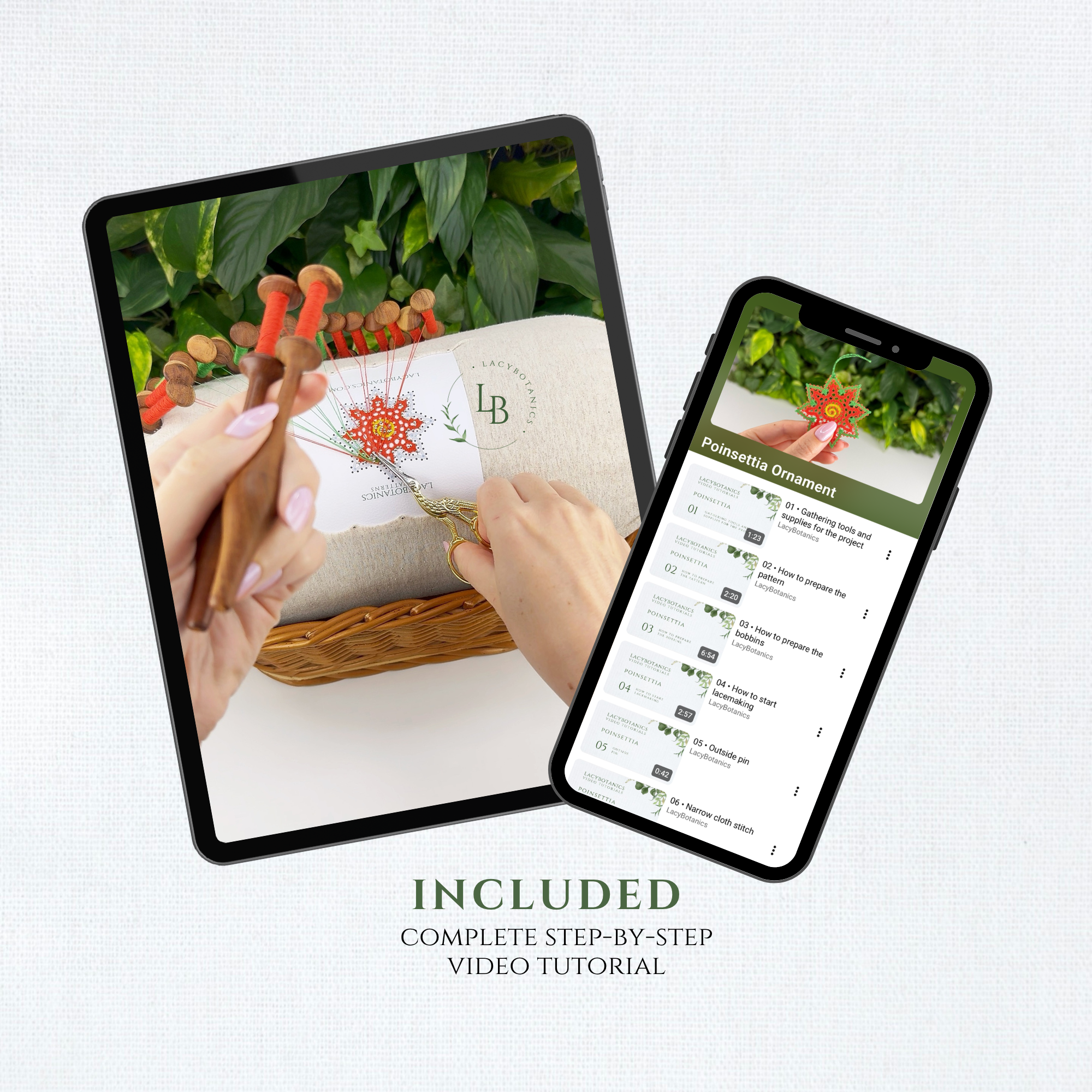 Božična zvezda obesek • Digitalni PDF vzorec za klekljanje