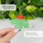 Holly Berry Ornament • Bobbin Lace PDF Pattern • Digital Download + Video Tutorial