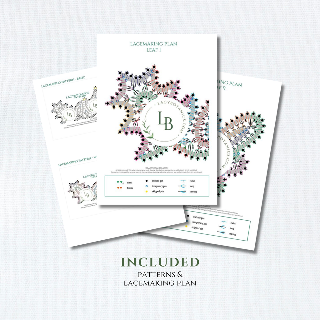 Jesensko listje knjižno kazalo • Digitalni PDF vzorec za klekljanje