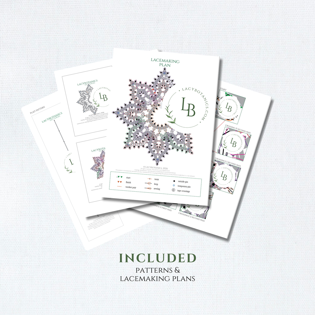 Snežinka obesek • Digitalni PDF vzorec za klekljanje