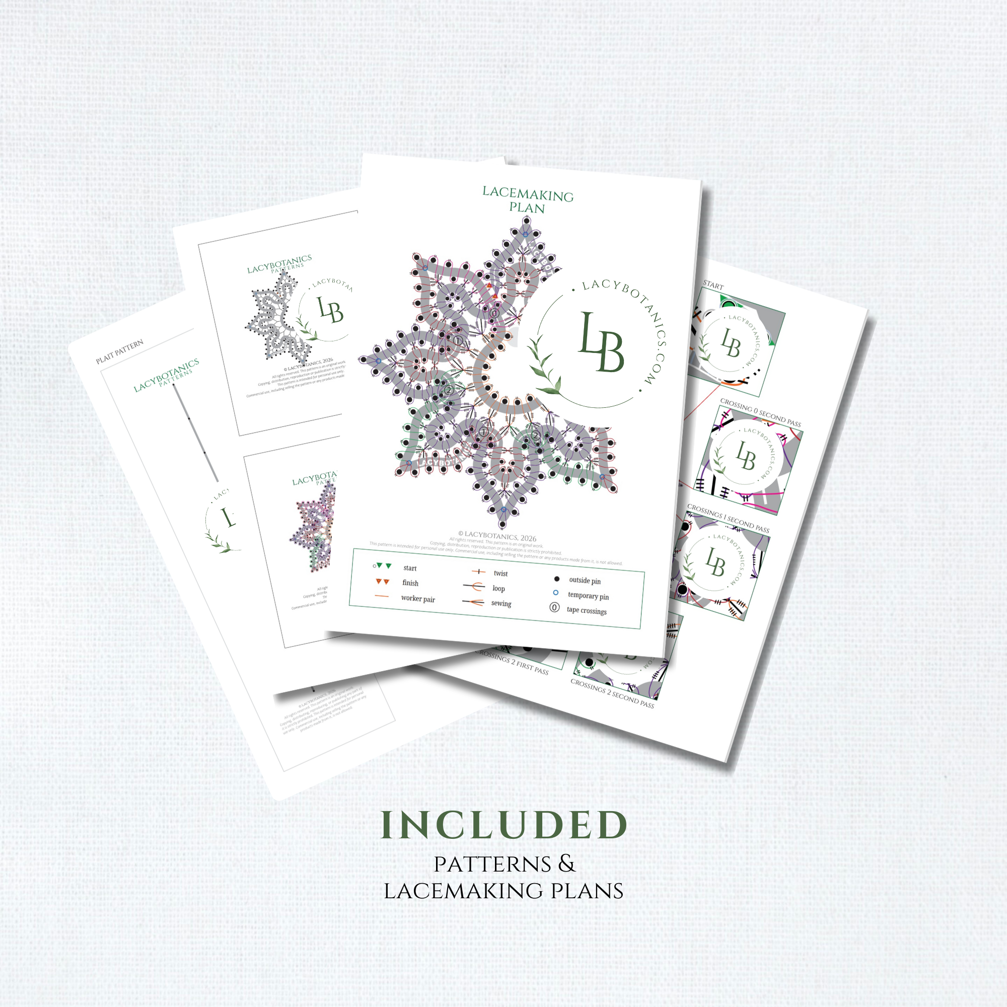 Snežinka obesek • Digitalni PDF vzorec za klekljanje