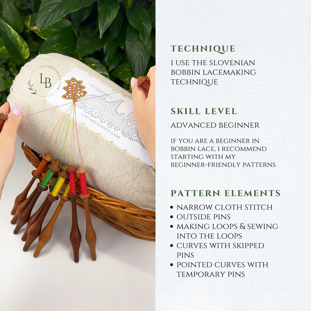 Jesensko listje knjižno kazalo • Digitalni PDF vzorec za klekljanje