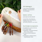 Jesensko listje knjižno kazalo • Digitalni PDF vzorec za klekljanje