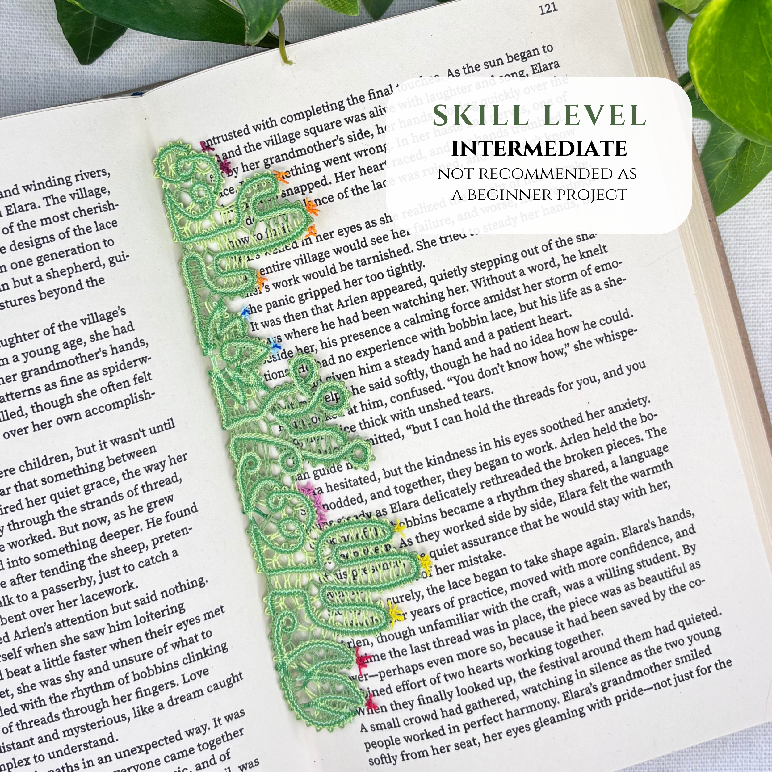 Cactus Bookmark • Bobbin Lace PDF Pattern • Digital Download + Video Tutorial