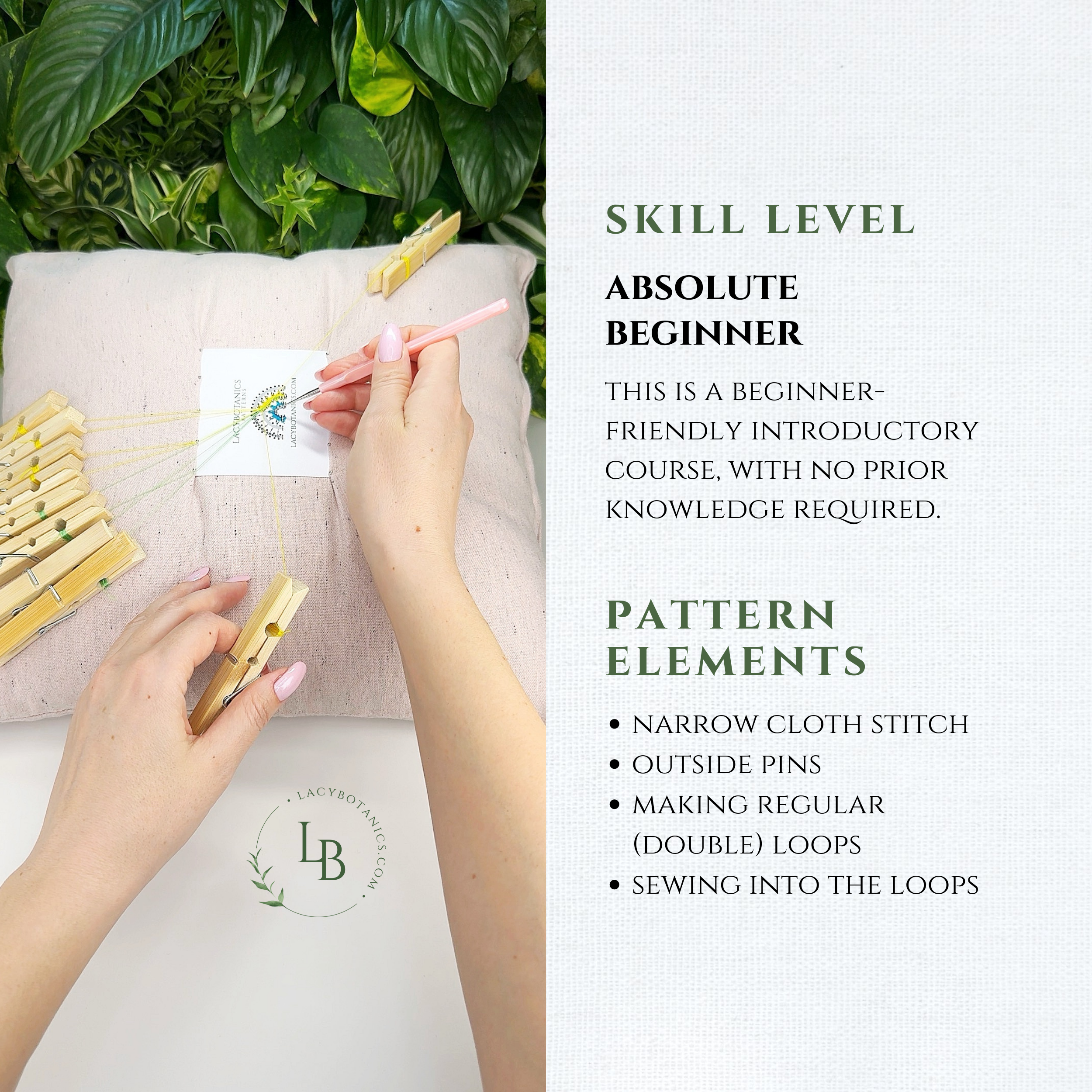 Rainbow Charm • Introduction to Bobbin Lace • Level 3 • Digital Download + Video Tutorial