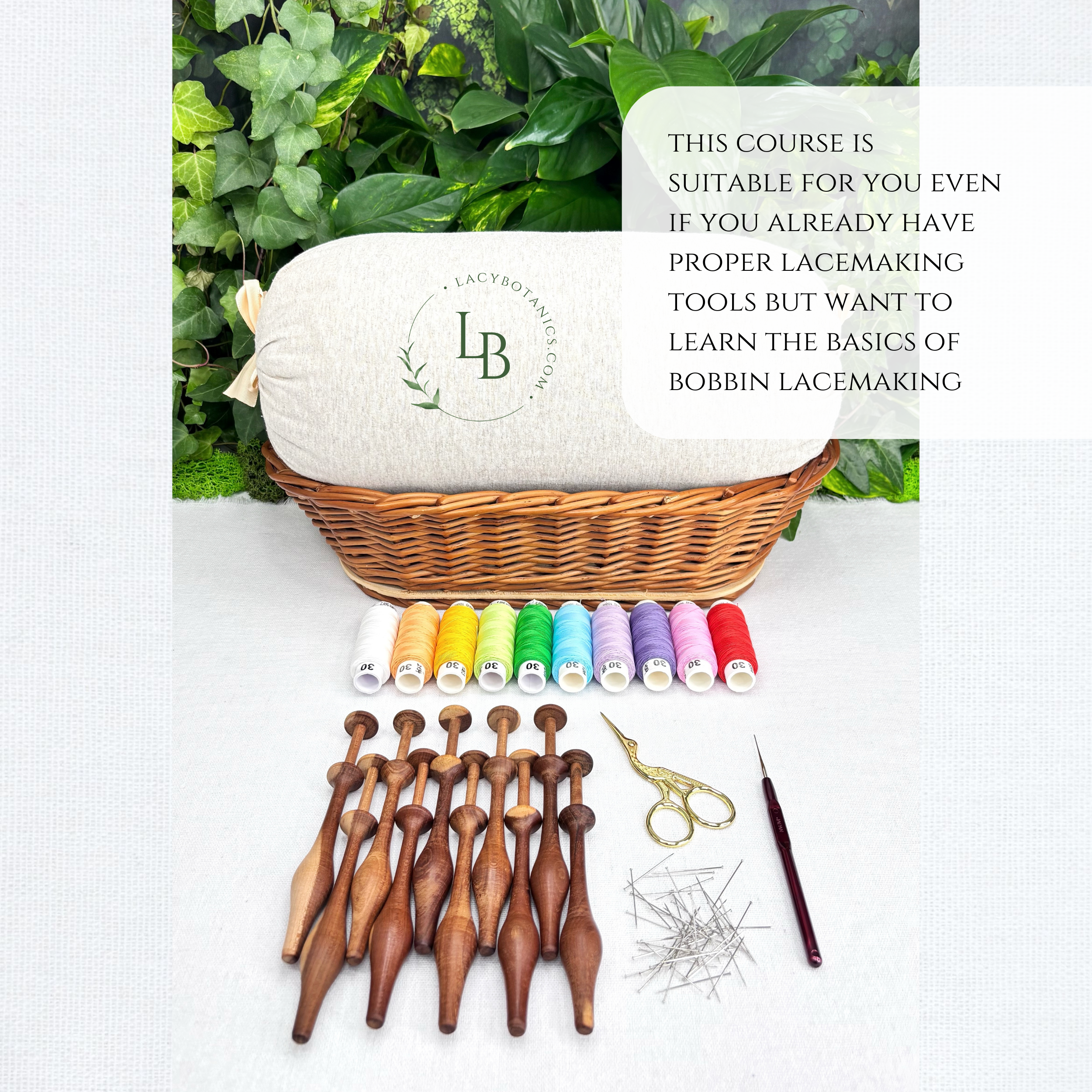 Rainbow Charm • Introduction to Bobbin Lace • Level 3 • Digital Download + Video Tutorial