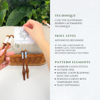 Snežinka obesek • Digitalni PDF vzorec za klekljanje