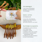 Sunflower Ornament • Bobbin Lace PDF Pattern • Digital Download + Video Tutorial