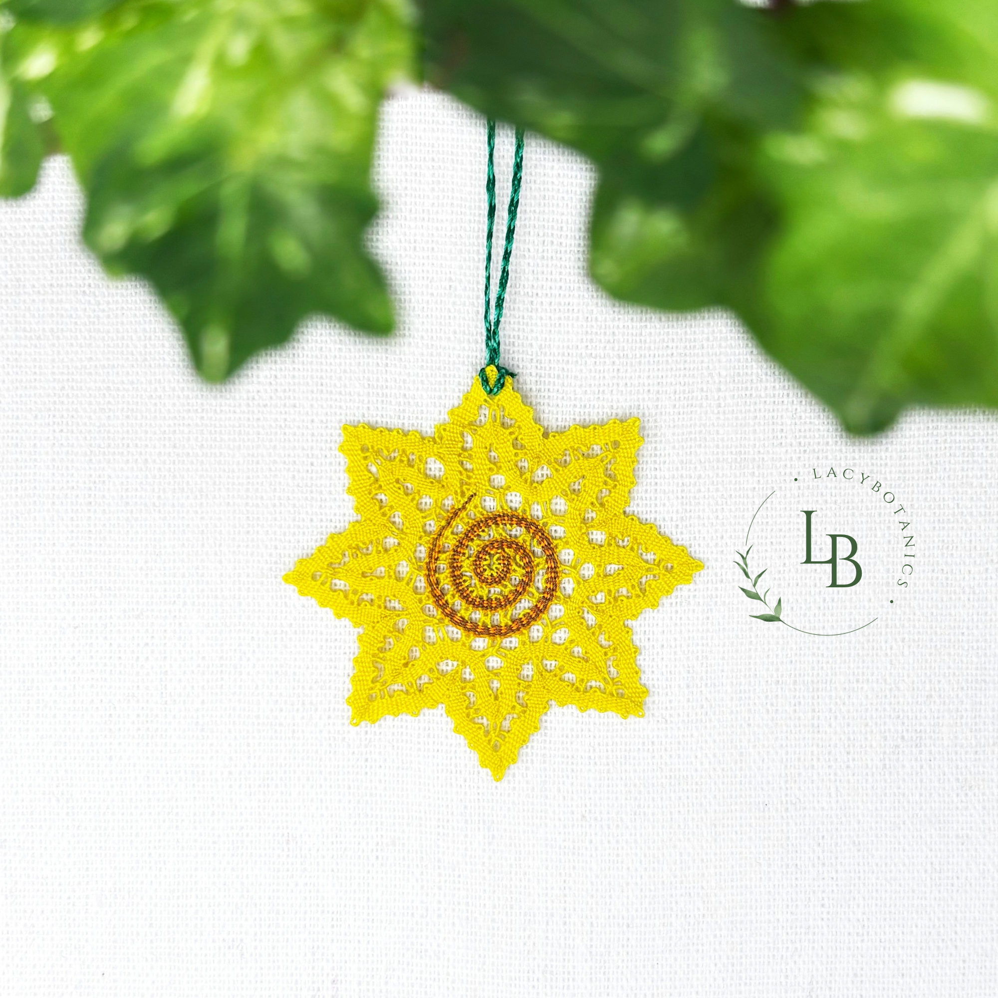 Sunflower Ornament • Bobbin Lace PDF Pattern • Digital Download + Video Tutorial