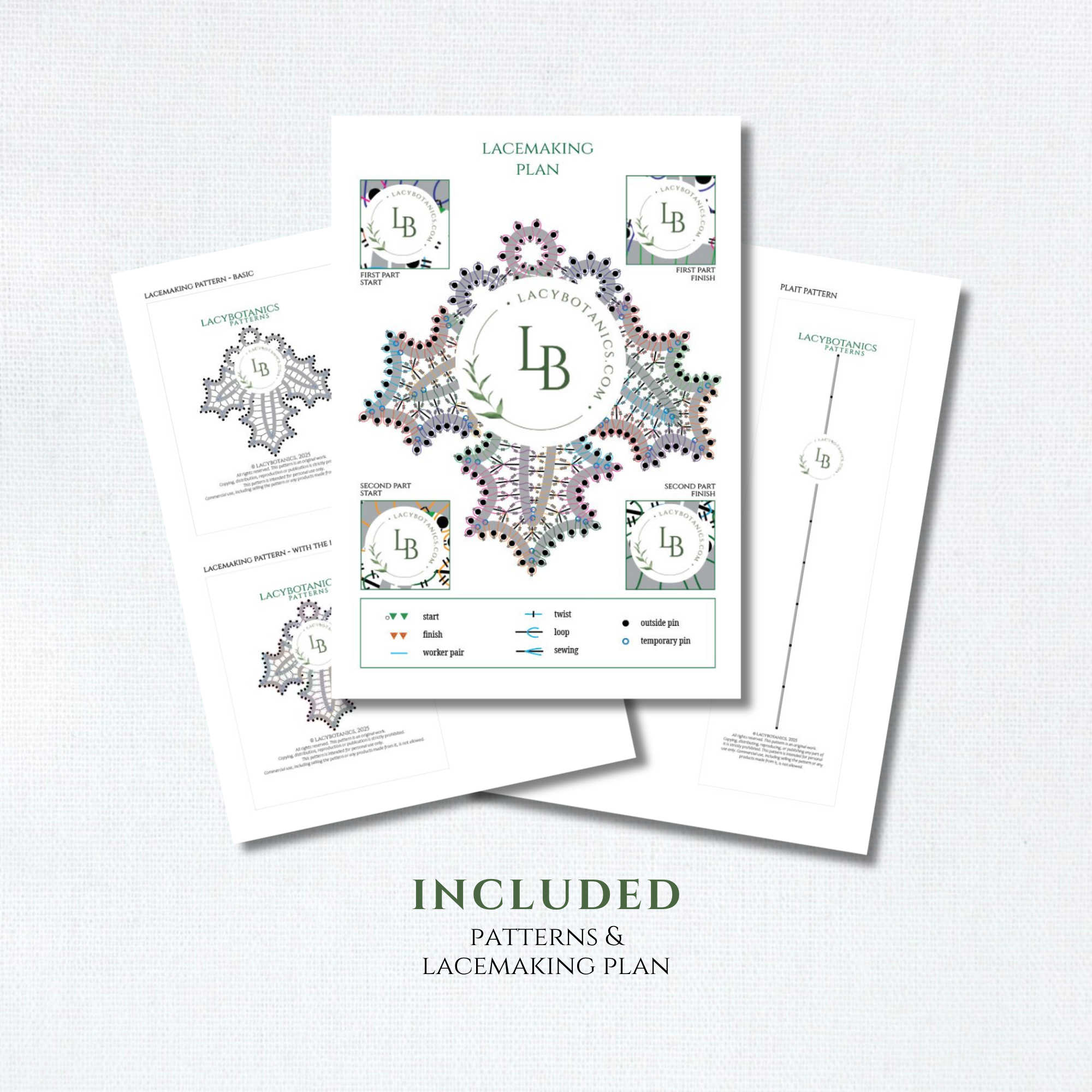 Holly Berry Ornament • Bobbin Lace PDF Pattern • Digital Download + Video Tutorial