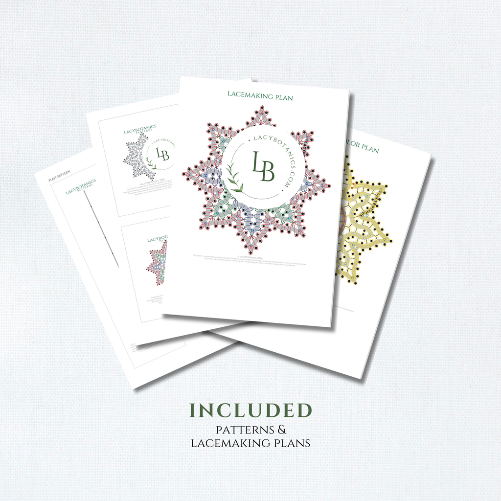 Sunflower Ornament • Bobbin Lace PDF Pattern • Digital Download + Video Tutorial