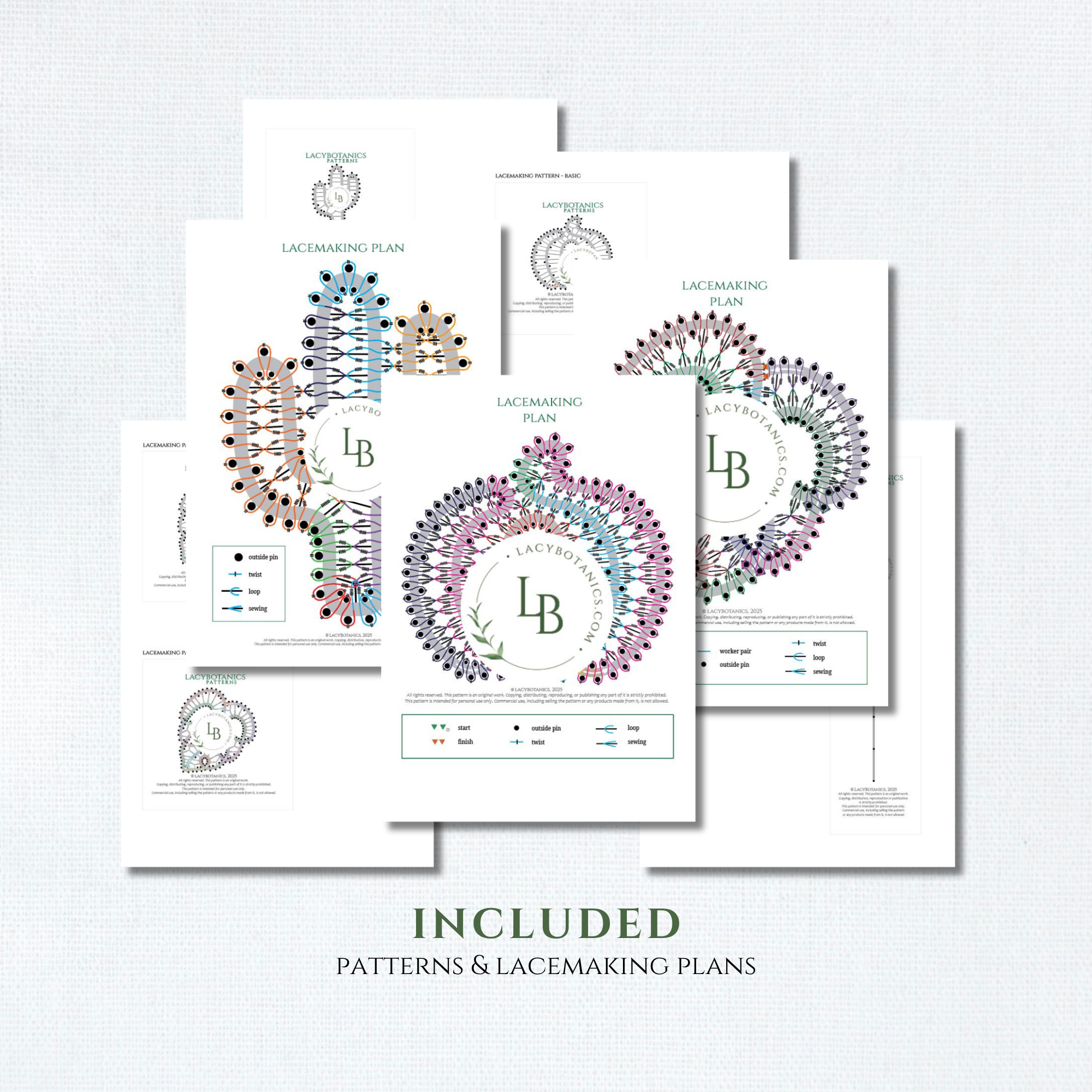 Vzorci za začetnike • Monstera, buča in kaktus • Set digitalnih PDF vzorcev za klekljanje