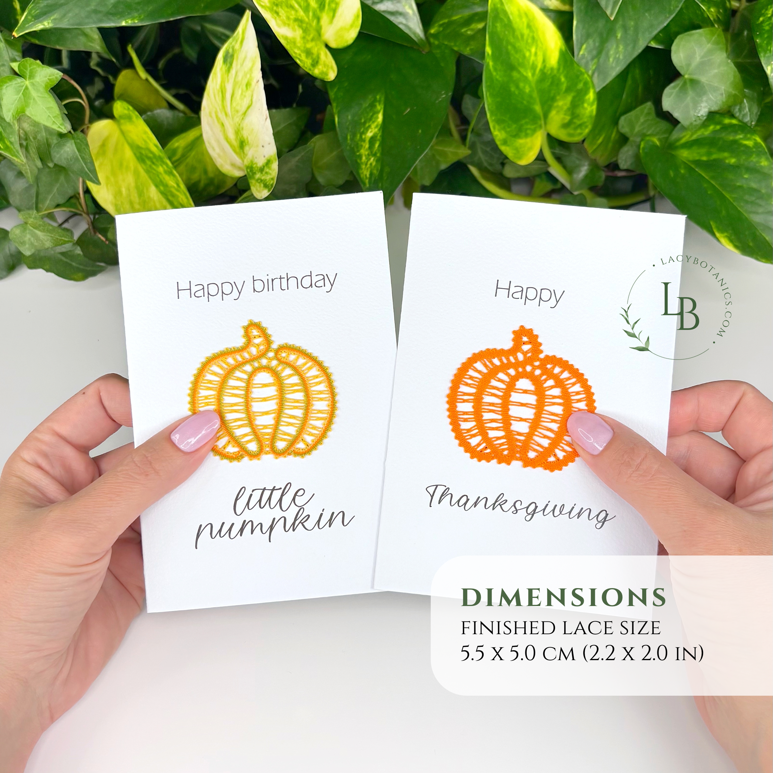 Pumpkin Greeting Card • Bobbin Lace PDF Pattern • Digital Download + Video Tutorial