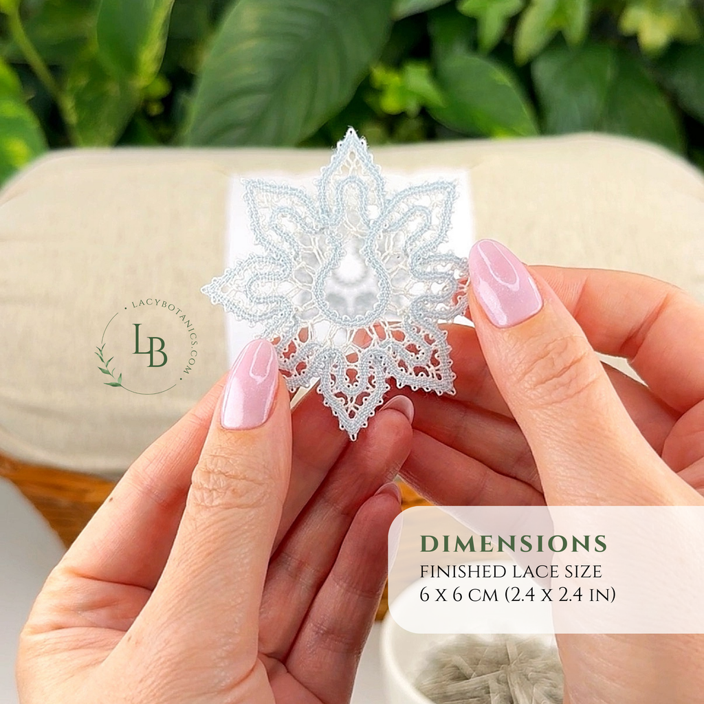 Snežinka obesek • Digitalni PDF vzorec za klekljanje