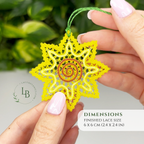 Sunflower Ornament • Bobbin Lace PDF Pattern • Digital Download + Video Tutorial