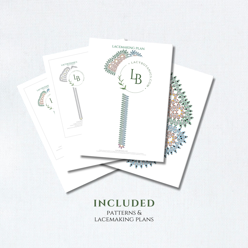Ginkgo Bookmark • Bobbin Lace PDF Pattern • Digital Download + Video Tutorial