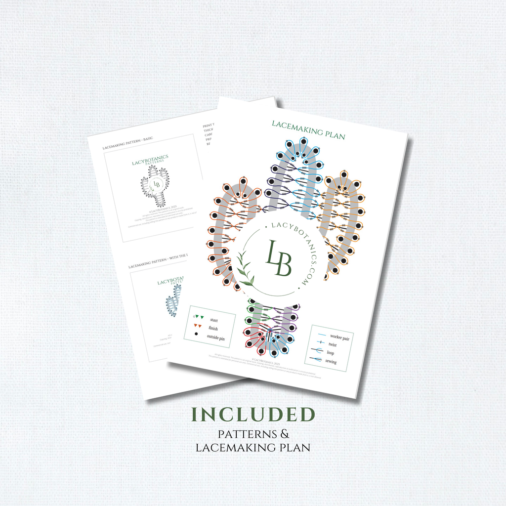 Kaktus miniatura • Digitalni PDF vzorec za klekljanje