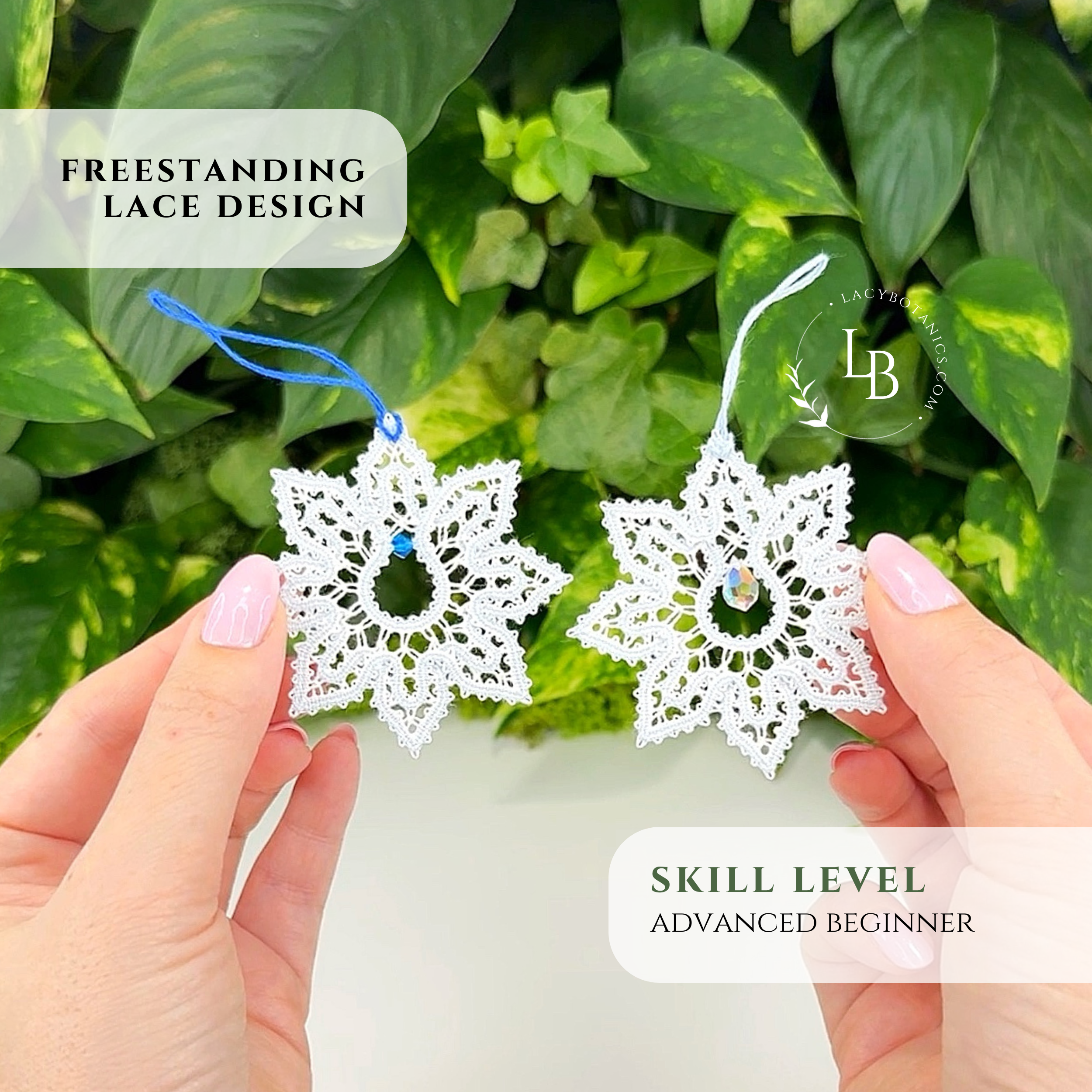 Snowflake Ornament • Bobbin Lace PDF Pattern • Digital Download + Video Tutorial