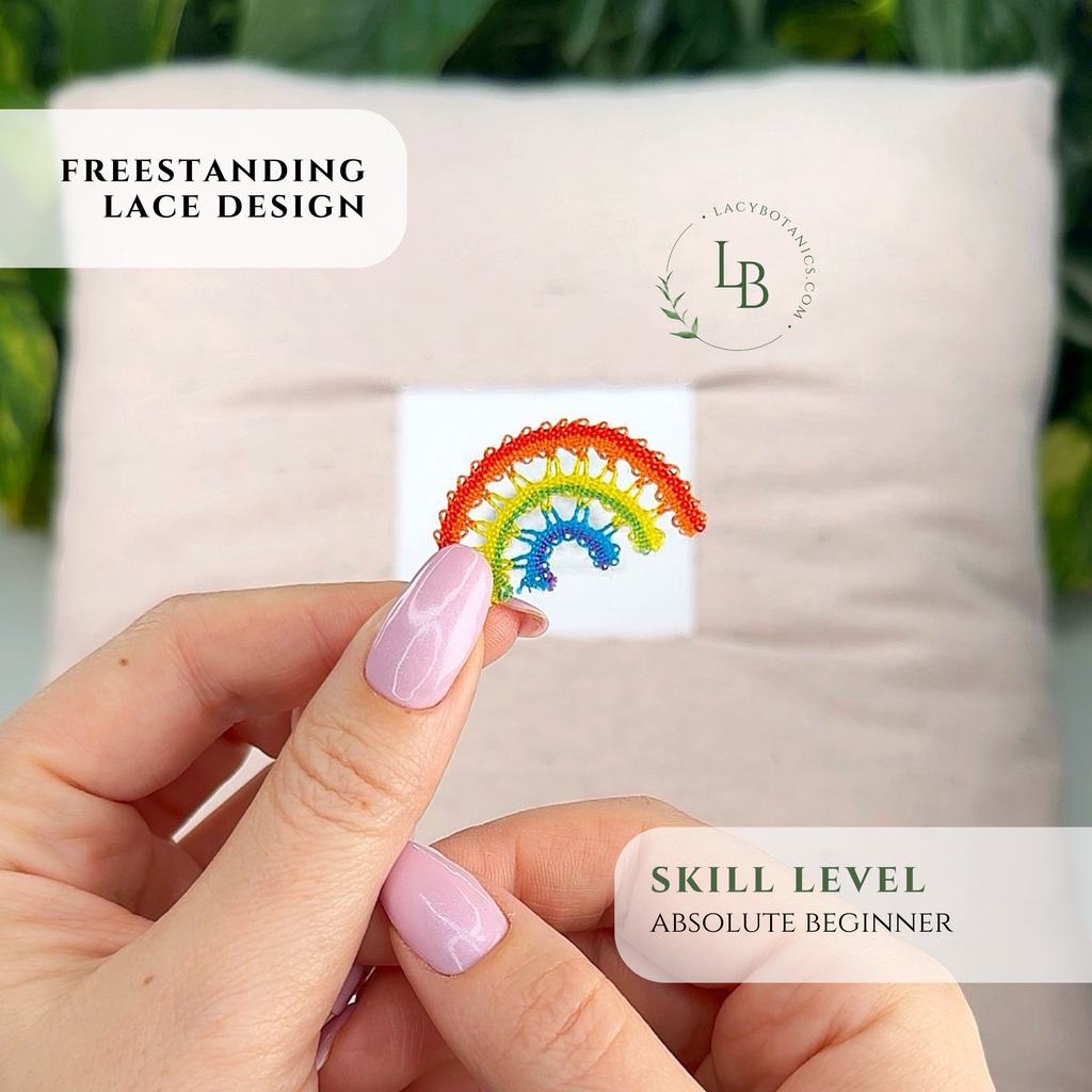 Rainbow Charm • Introduction to Bobbin Lace • Level 3 • Digital Download + Video Tutorial