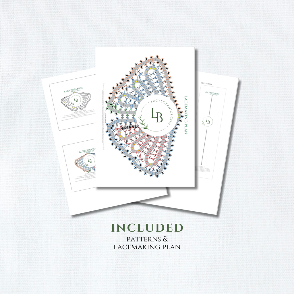 Ginkgo Leaf Ornament • Bobbin Lace PDF Pattern • Digital Download + Video Tutorial