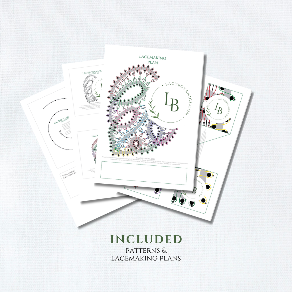 Monstera Leaf Bookmark • Bobbin Lace PDF Pattern • Digital Download + Video Tutorial