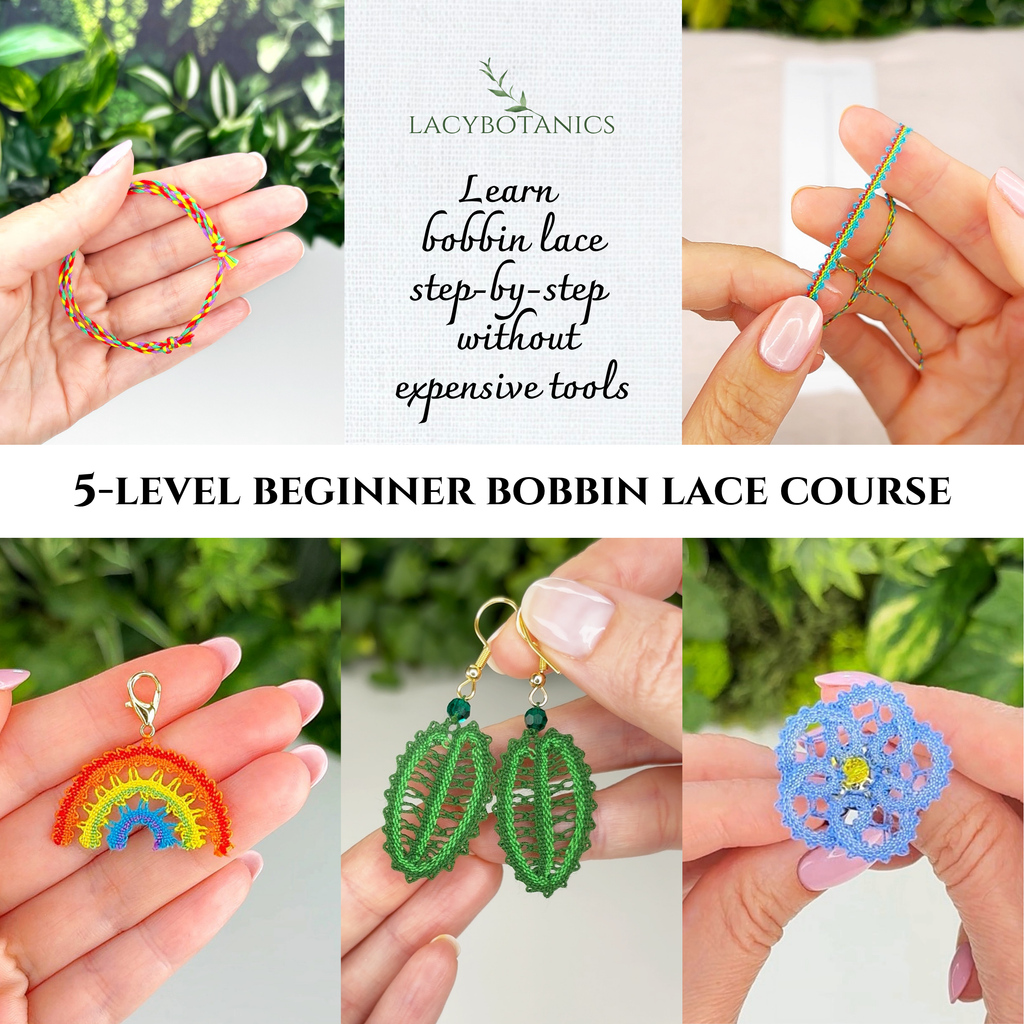 Complete 5-level Beginner Bobbin Lace Course