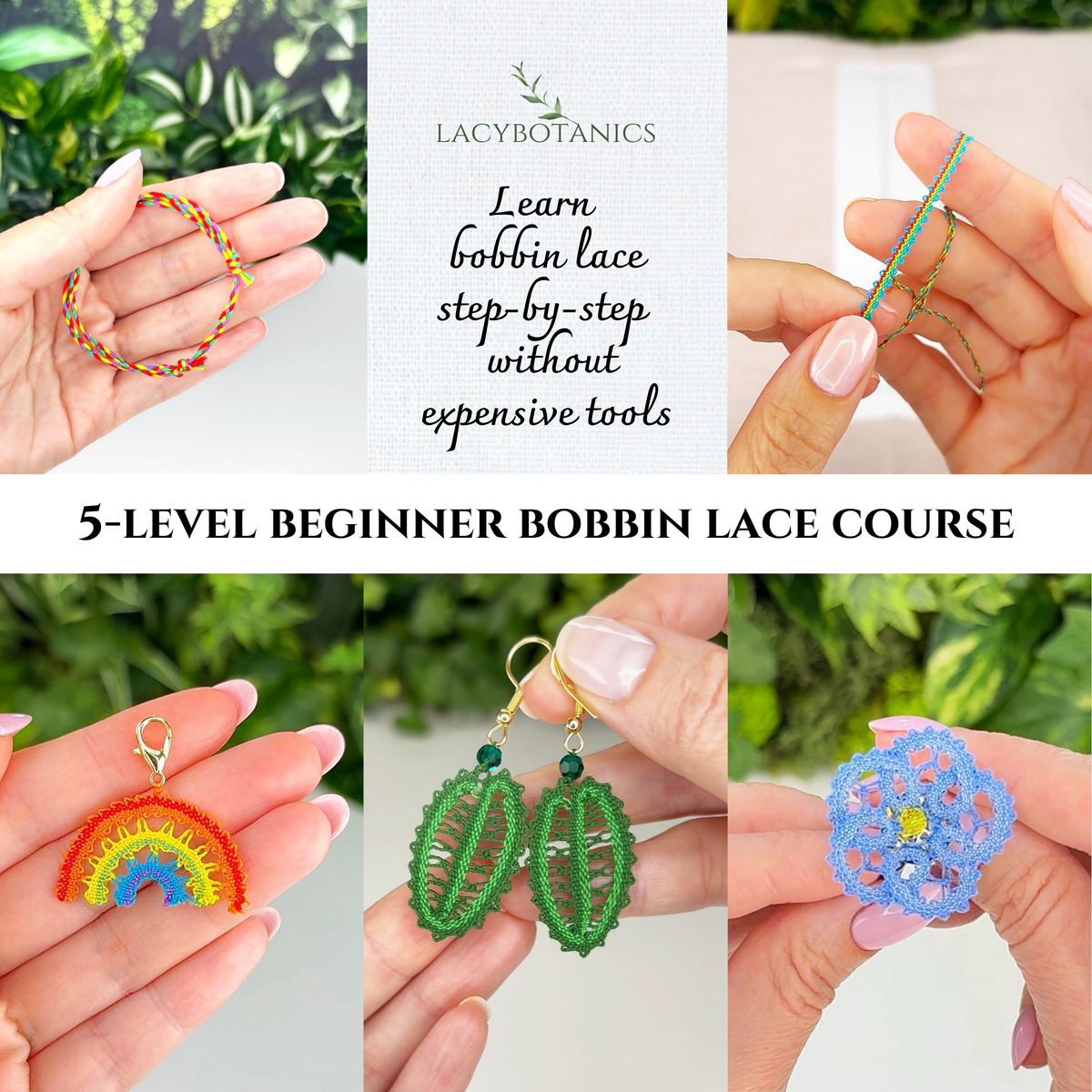 Complete 5-level Beginner Bobbin Lace Course