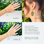 Introduction to Bobbin Lace • Shortened 3-level Video Course for Beginners • Bracelet & Leaf Earrings • Digital Download