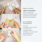 Introduction to Bobbin Lace • Shortened 3-level Video Course for Beginners • Bracelet & Leaf Earrings • Digital Download