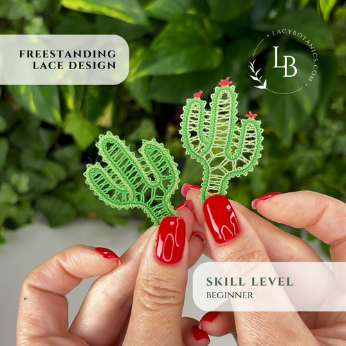 Cactus Miniature • Bobbin Lace PDF Pattern • Digital Download + Video Tutorial