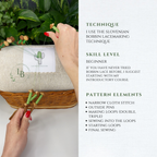 Kaktus miniatura • Digitalni PDF vzorec za klekljanje