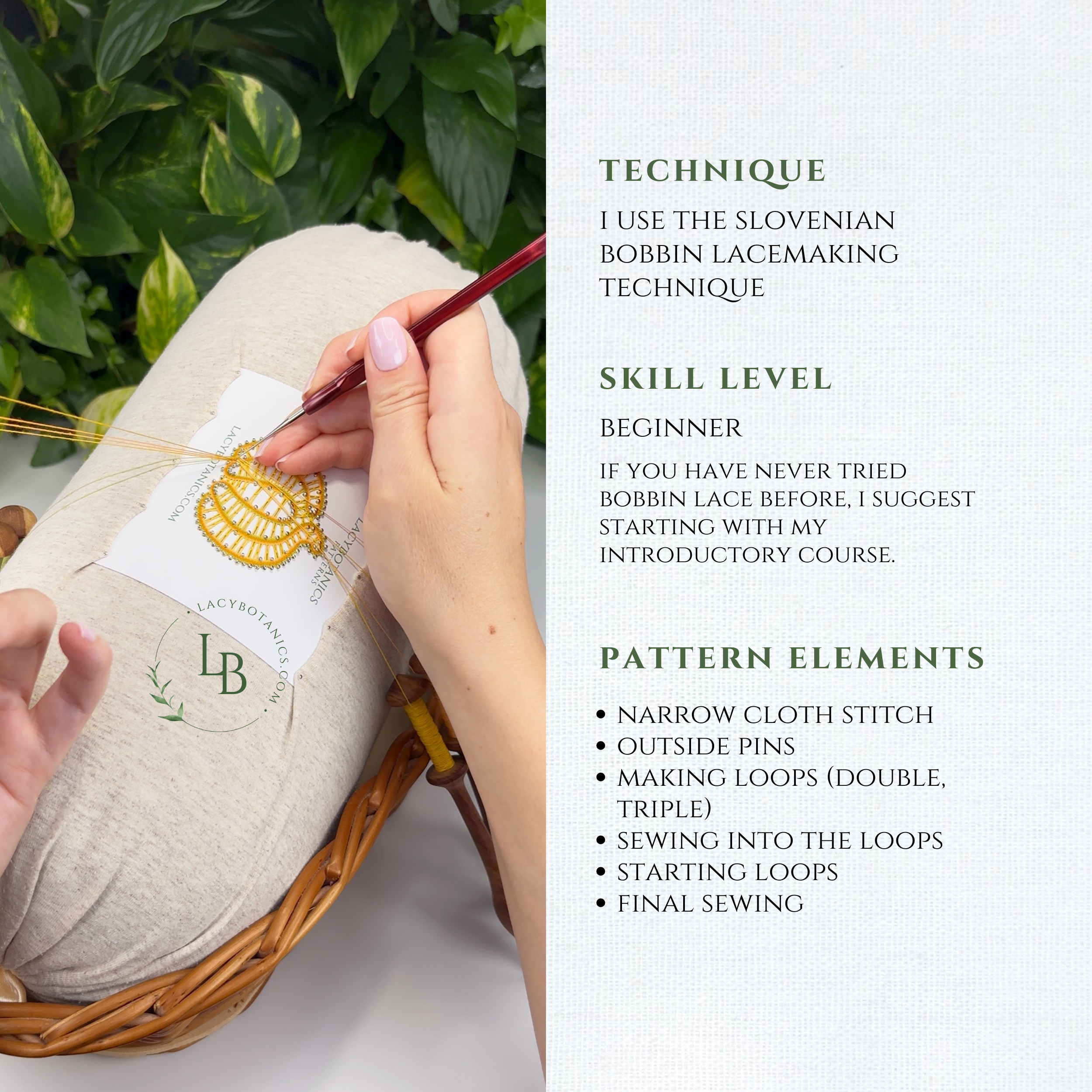 Pumpkin Greeting Card • Bobbin Lace PDF Pattern • Digital Download + Video Tutorial