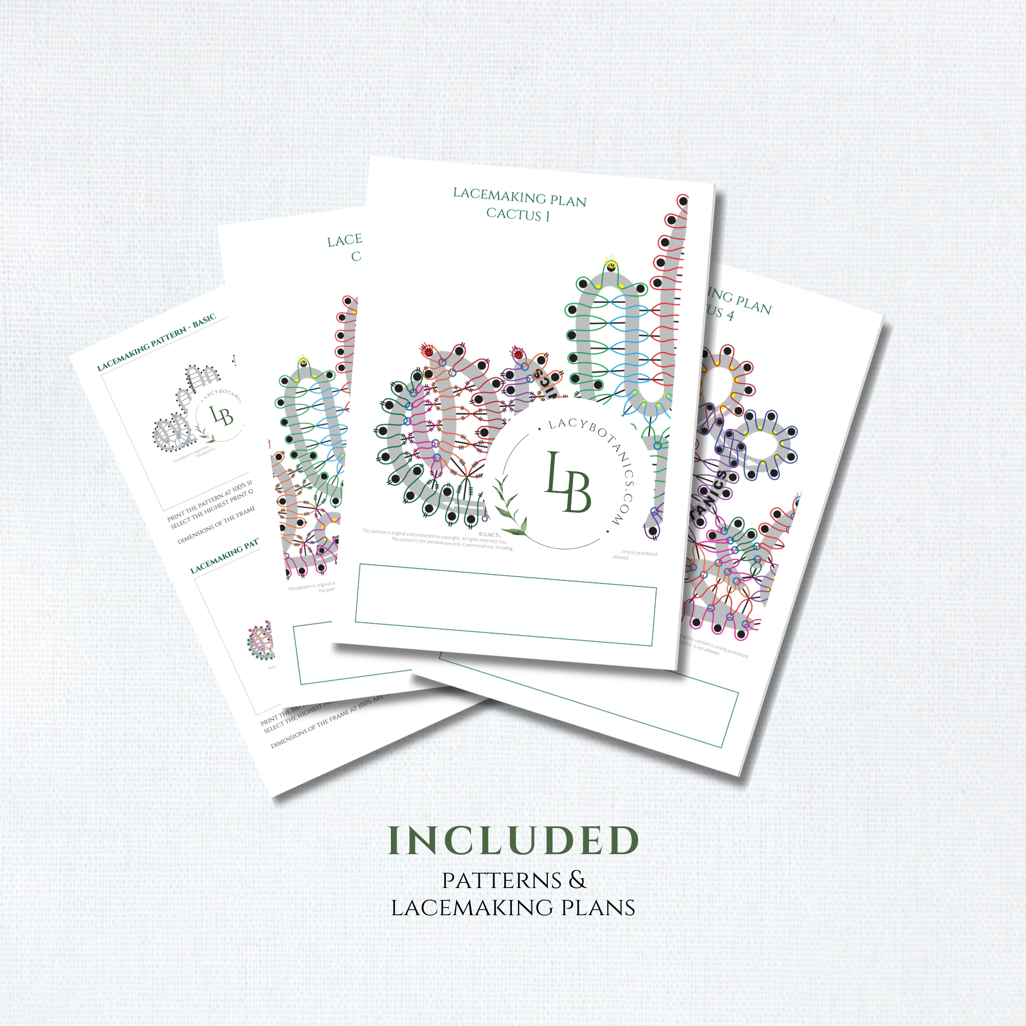 Cactus Bookmark • Bobbin Lace PDF Pattern • Digital Download + Video Tutorial