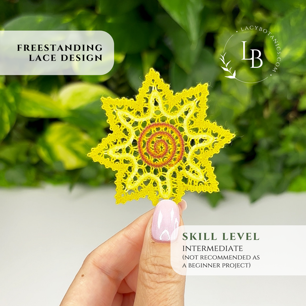 Sunflower Ornament • Bobbin Lace PDF Pattern • Digital Download + Video Tutorial