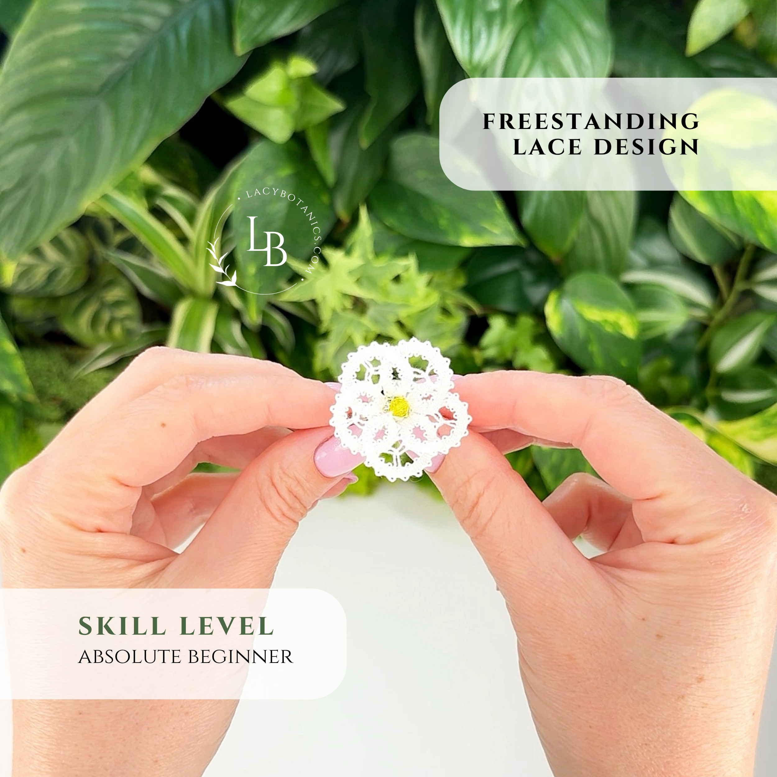Daisy Lace Ring • Introduction to Bobbin Lace • Level 5 • Digital Download + Video Tutorial