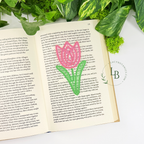 Tulip Bookmark • Bobbin Lace PDF Pattern • Digital Download + Video Tutorial