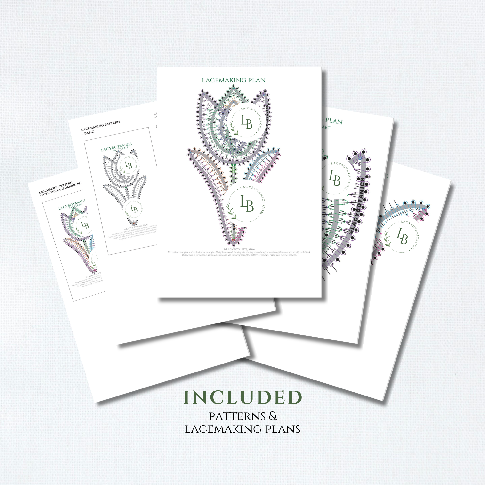 Tulip Bookmark • Bobbin Lace PDF Pattern • Digital Download + Video Tutorial