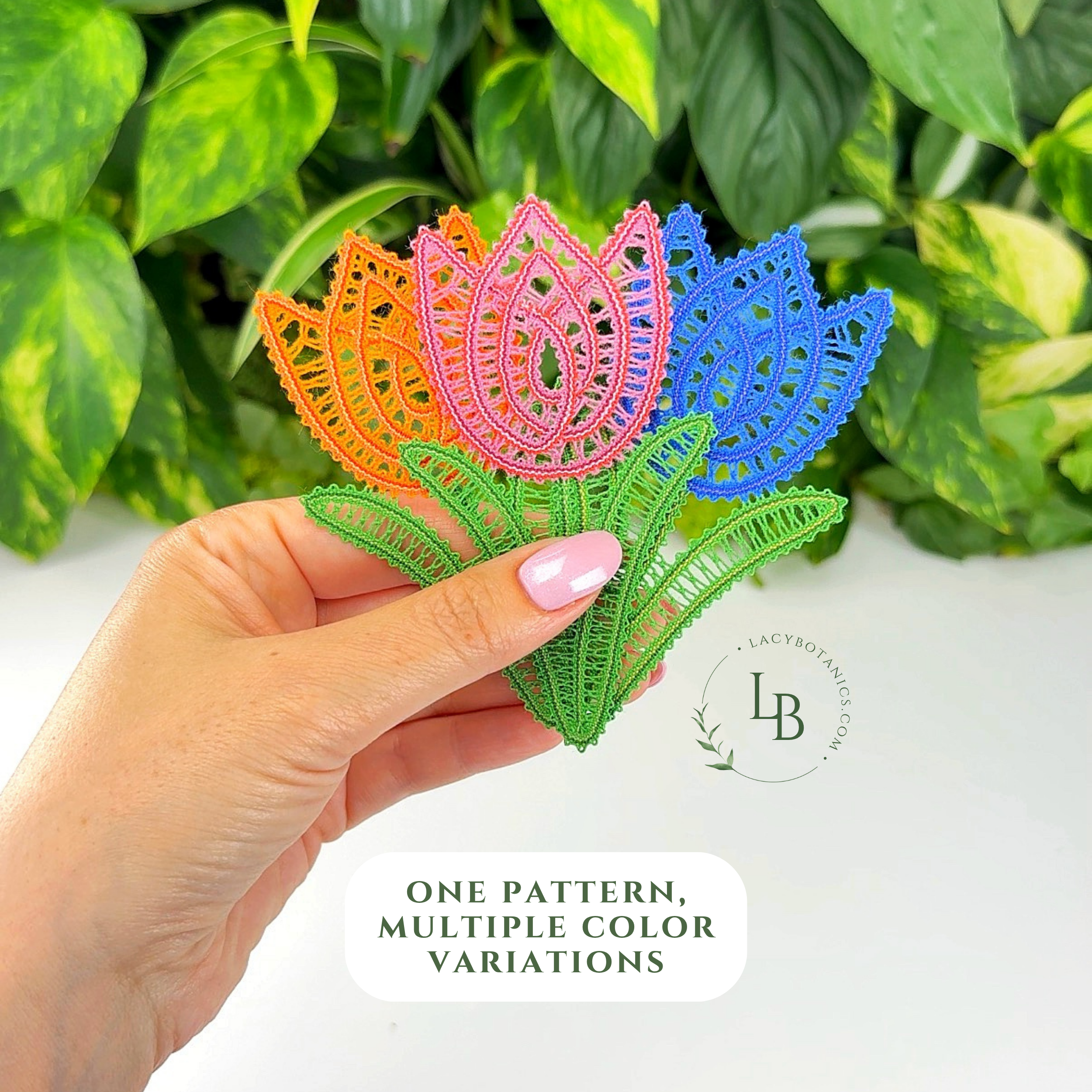 Tulip Bookmark • Bobbin Lace PDF Pattern • Digital Download + Video Tutorial