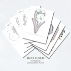 Spring Floral Set • Bobbin Lace PDF Patterns • Monstera Leaf, Tulip, Hyacinth • Digital Download + Video Tutorial