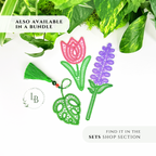 Hyacinth / Lavender Bookmark • Bobbin Lace PDF Pattern • Digital Download + Video Tutorial
