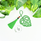 Monstera Leaf Bookmark • Bobbin Lace PDF Pattern • Digital Download + Video Tutorial
