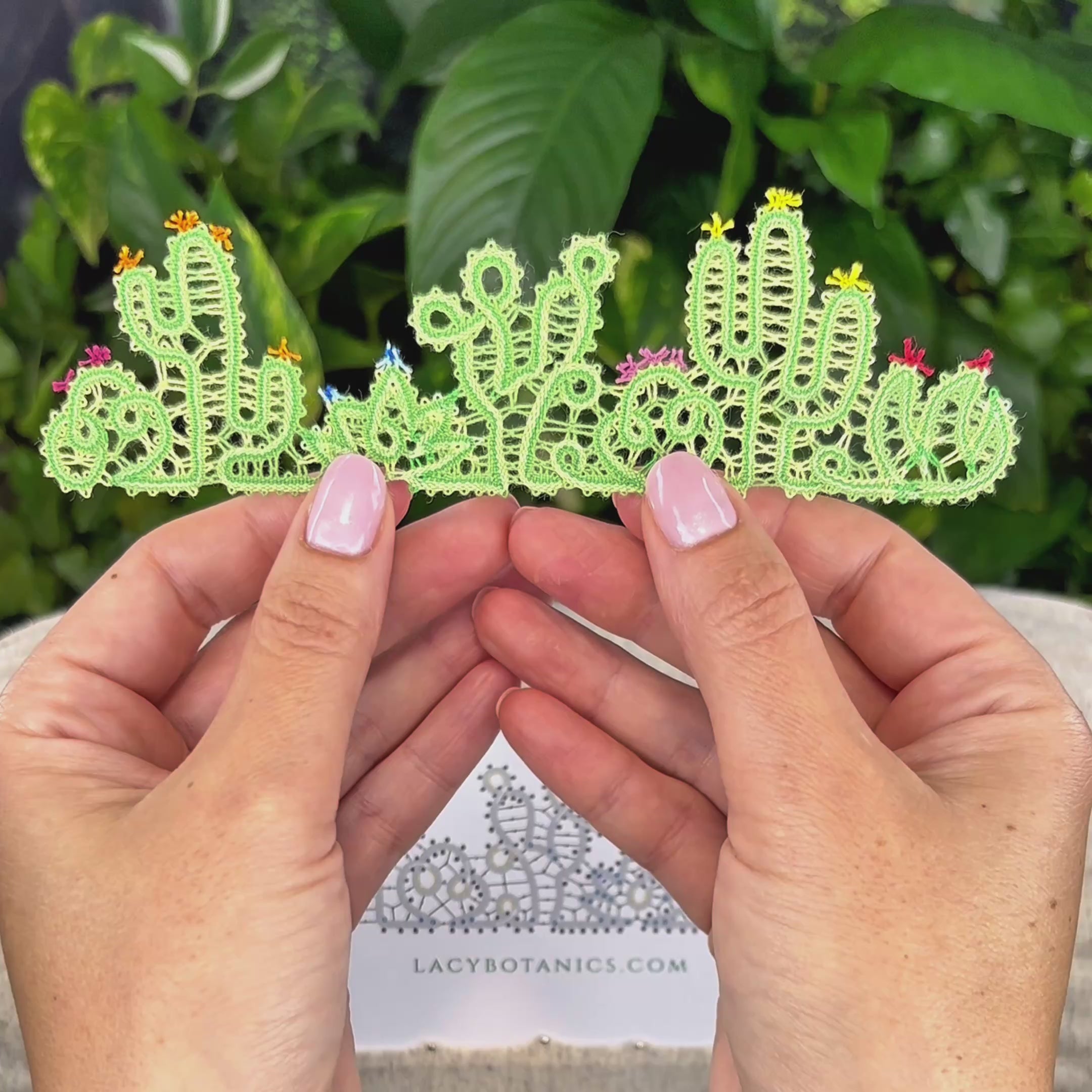 Cactus Bookmark • Bobbin Lace PDF Pattern • Digital Download + Video Tutorial