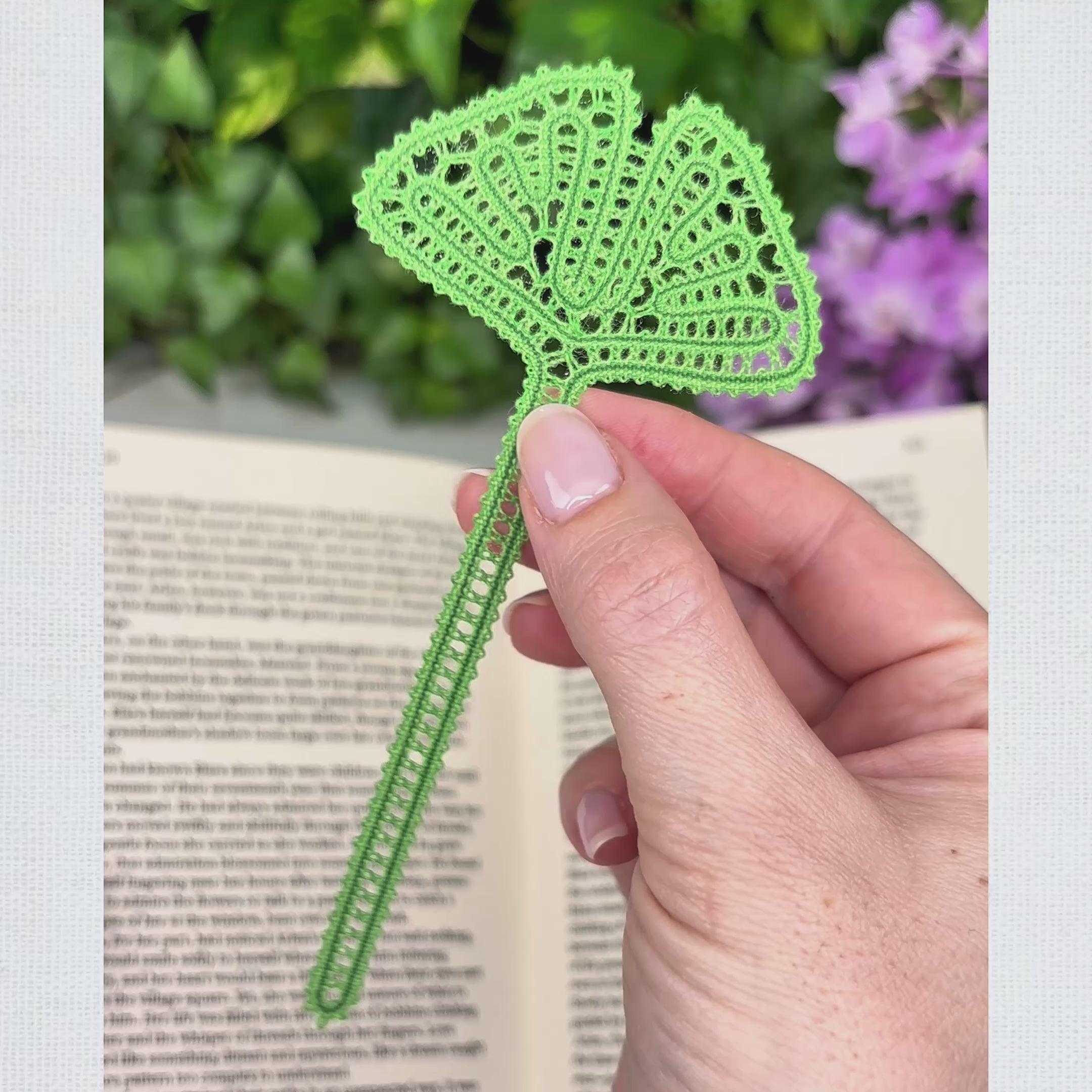 Ginkgo Bookmark • Bobbin Lace PDF Pattern • Digital Download + Video Tutorial