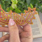 Jesensko listje knjižno kazalo • Digitalni PDF vzorec za klekljanje