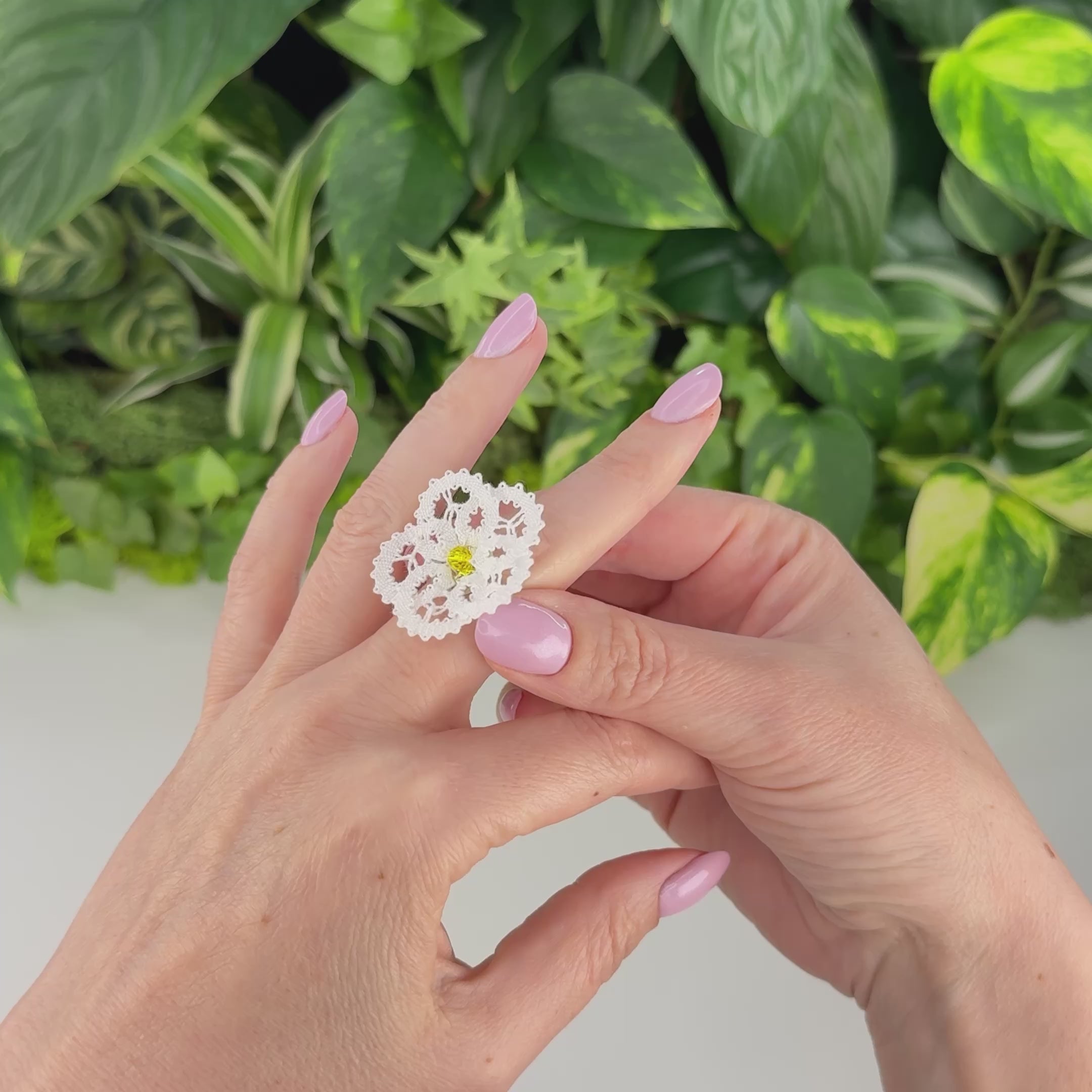 Daisy Lace Ring • Introduction to Bobbin Lace • Level 5 • Digital Download + Video Tutorial